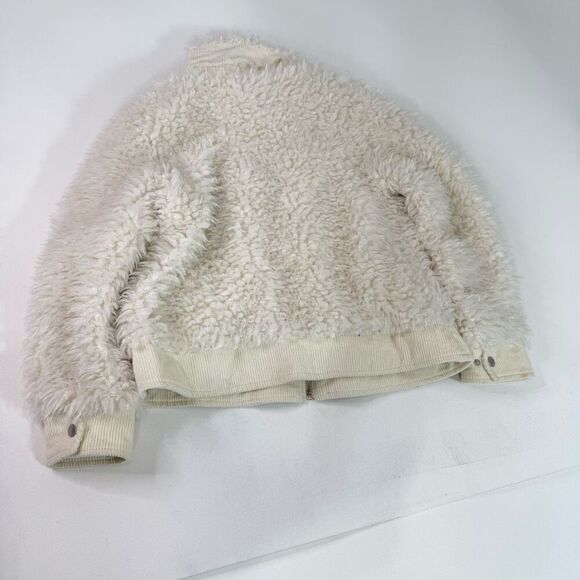 BCBGeneration Jacket Womens XL Faux Fur Sherpa White Cream Outerwear Full Zip - Picture 10 of 10